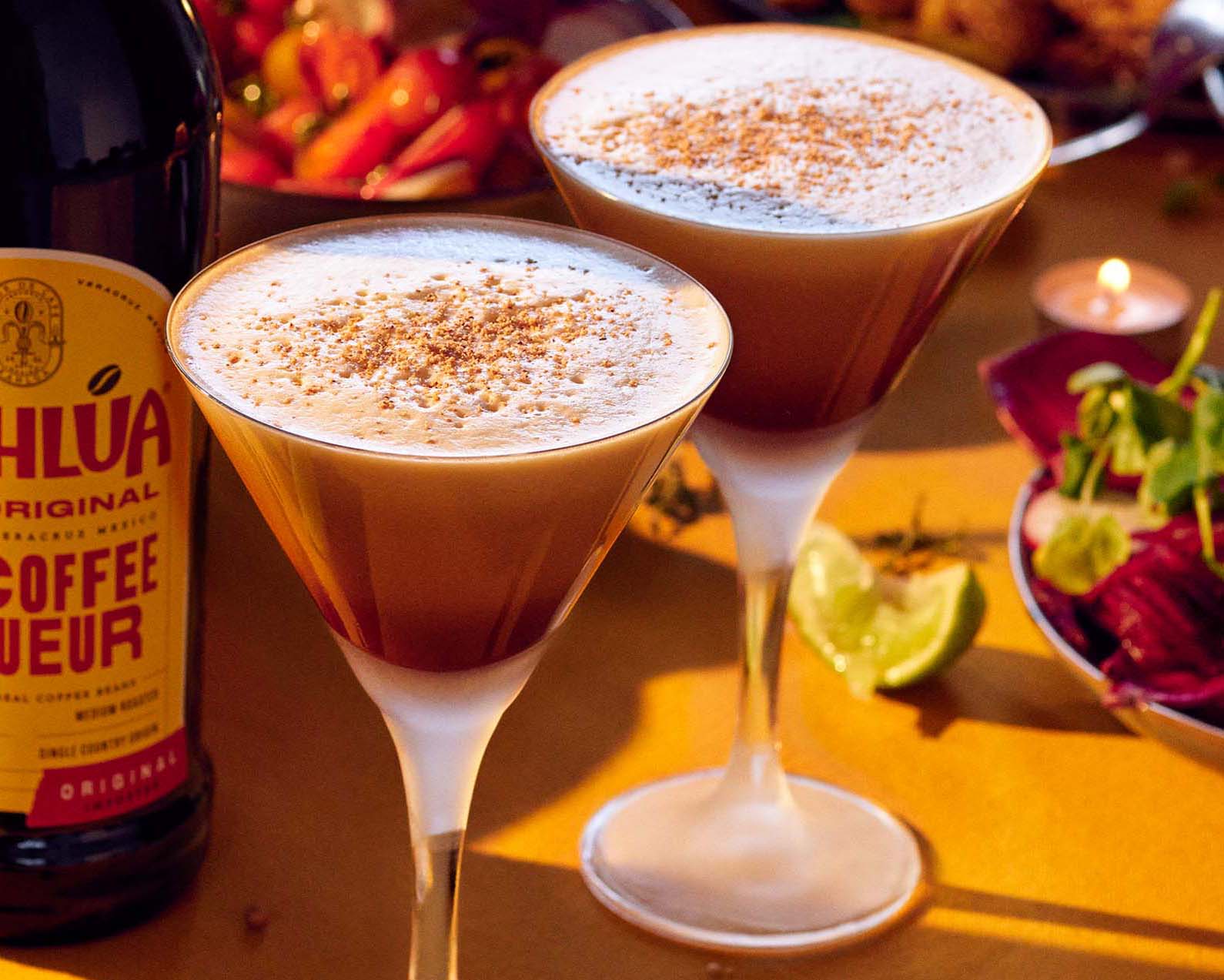 Pumpkin Spice Espresso Martini cocktails