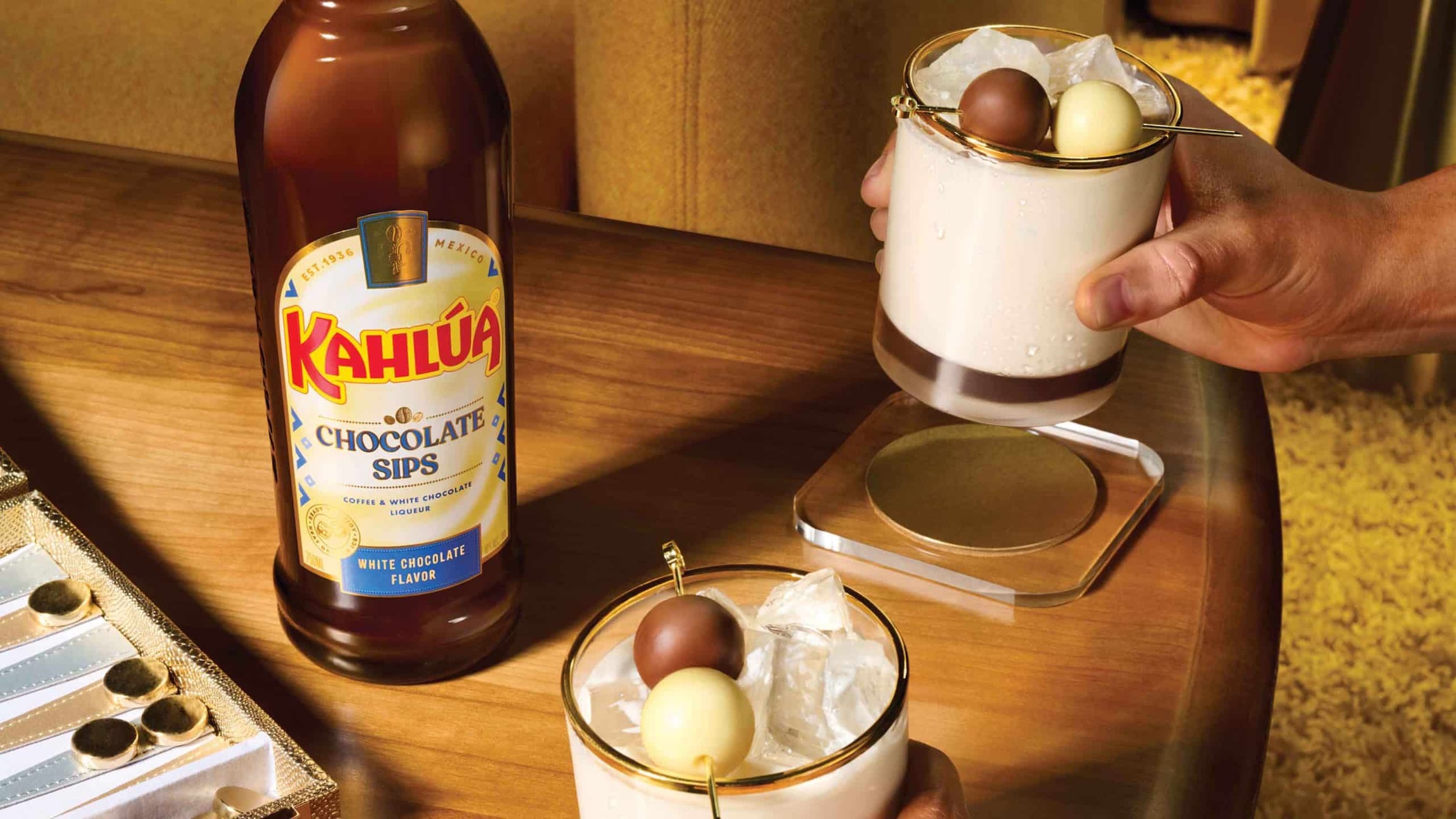 Kahlua white chocolate sips