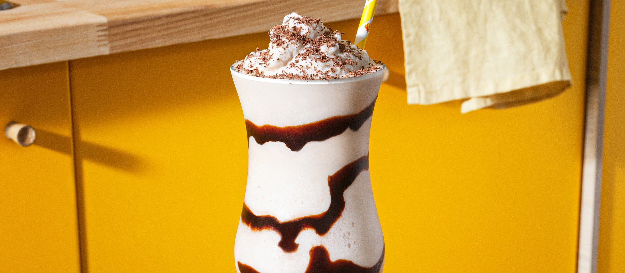 Frozen Mudslide frappe with chocolate sprinkles